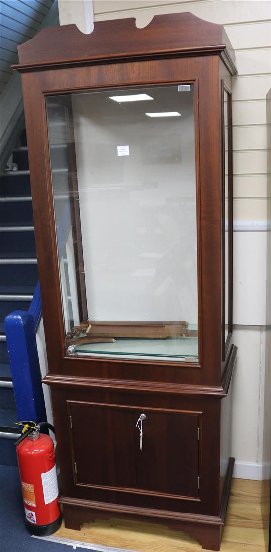 A mahogany display cabinet W.75cm